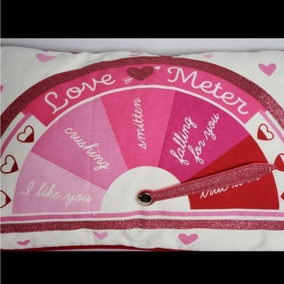 I Love You More Fair-Trade Pillow for Valentine NEW Storehouse Love Meter Pillow